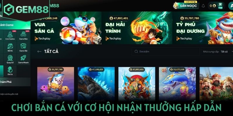Gem88 Chơi bắn cá với cơ hội nhận thưởng hấp dẫn từ Gem88