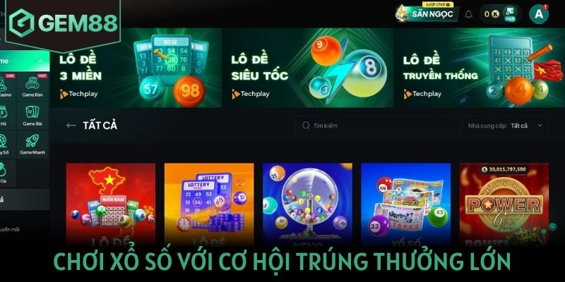Gem88 Chơi xổ số với cơ hội trúng thưởng lớn, làm giàu nhanh